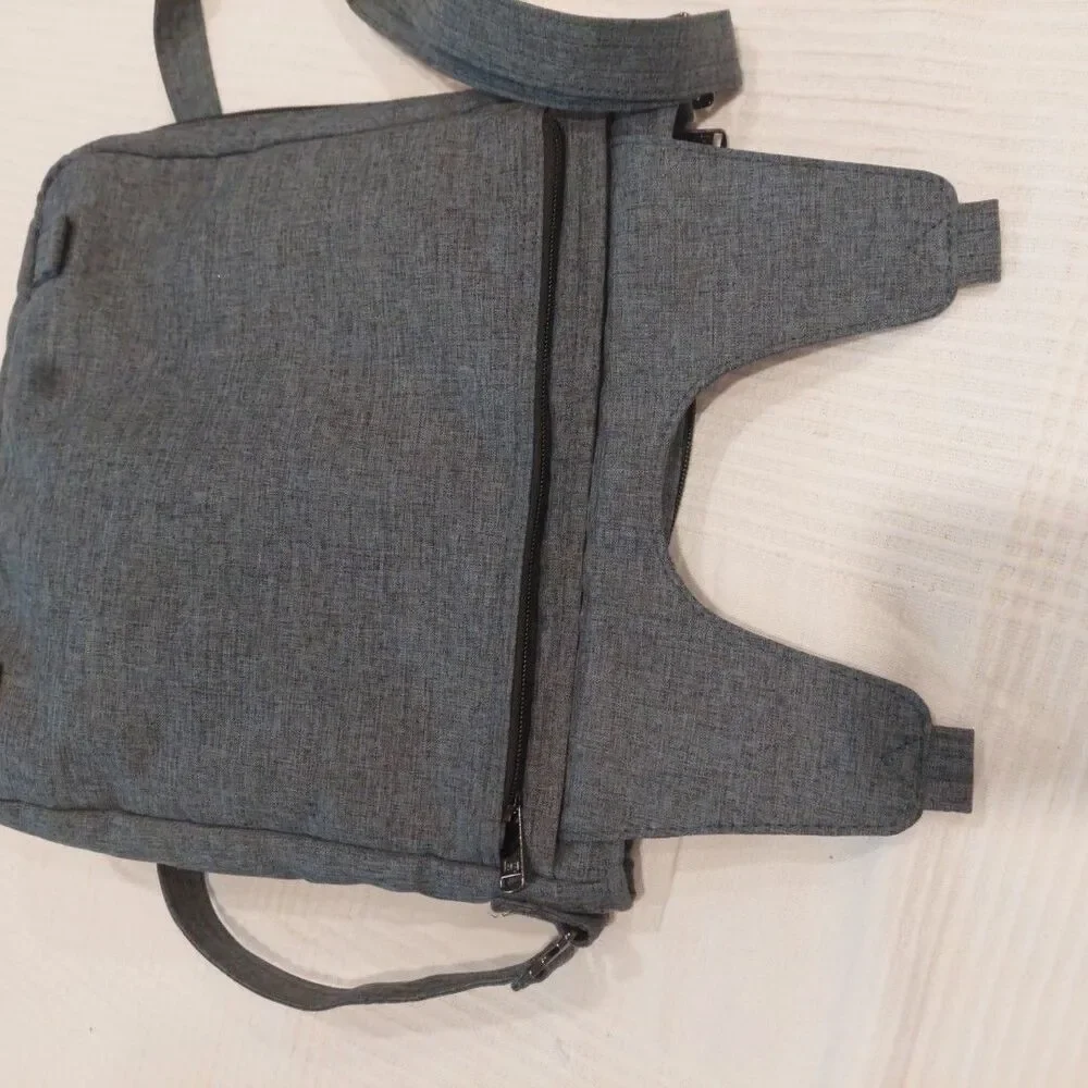 Lug Monorail Convertible Crossbody Backpack Gray Bag Travel Organizer Nylon